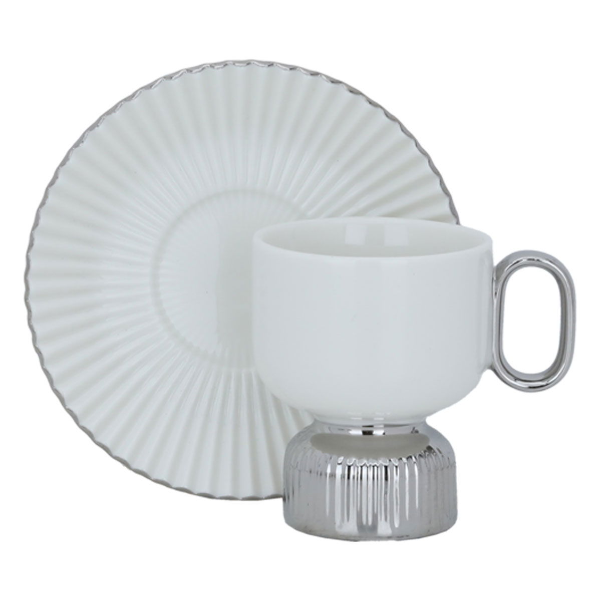 Al Saif Gallery porcelain coffee cup set, 12 pieces - white product image