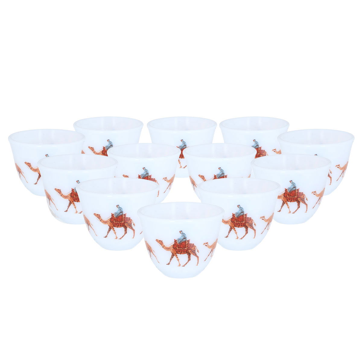 Al Saif Gallery Porcelain Arabic Coffee Cups Set, 12 Pieces - White product image 2