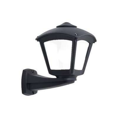 Outdoor wall light, made of durable resin plastic, E27 bulb base, 30.5 x 28 cm - Black product image 3