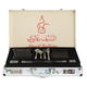 طقم ملاعق استيل بشنطة ألمنيوم السيف غاليري، 72 قطعة، نقش مذهب - فضي product image 1