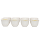 Al Saif Gallery porcelain coffee cup set, ribbed, with golden font, 12 pieces - white product image 1