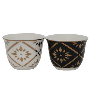 طقم فناجين قهوة عربي بورسلان السيف غاليري، 12 قطعة - متعدد الالوان product image 2