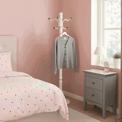 علاقة ملابس مودرن معدن، ارتفاع 185 سم - ابيض product image 3