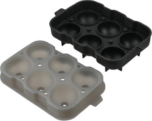 قالب مكعبات الثلج بغطاء بلاستيك السيف غاليري، 6 خانات، 18x12x5 سم - رمادي اسود product image 2