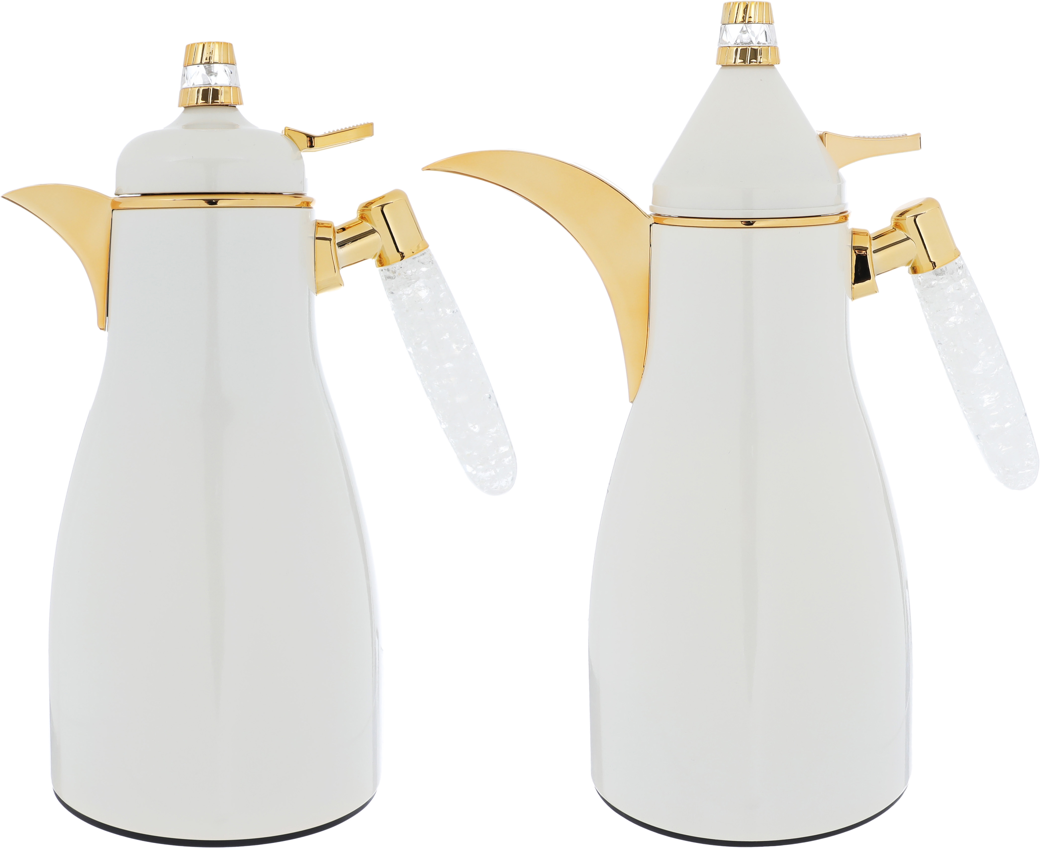 Al Saif Gallery Maimouna Steel thermos Set, 2 Pieces, 1 Liter - Pearl Gold product image