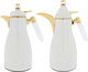 Al Saif Gallery Maimouna Steel thermos Set, 2 Pieces, 1 Liter - Pearl Gold product image 1