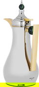 Al Saif Gallery Alaa thermos set, 1/0.75 liter, two pieces, thermal glass inner container, steel outer shell - silver product image 5
