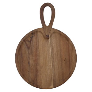 Alsaif Gallery Wooden Serving Board, Round, Hand - Brown product image 2