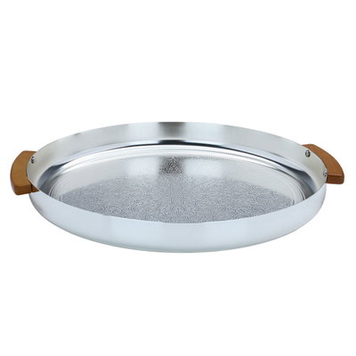 Al Saif Gallery Steel Serving Tray, 35X35X4 cm - Silver product image 1