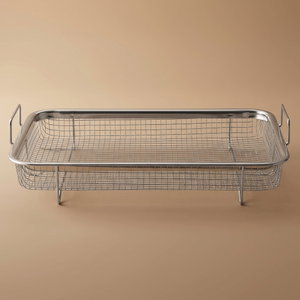 مصفاة ستانلس استيل السيف غاليري، 31x23x4  سم، قاعدة، مستطيل، مسكتي يد - فضي product image