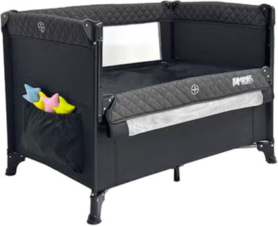 سرير اطفال فان مومنت، 100×70 سم، قابل الطي - اسود product image 1