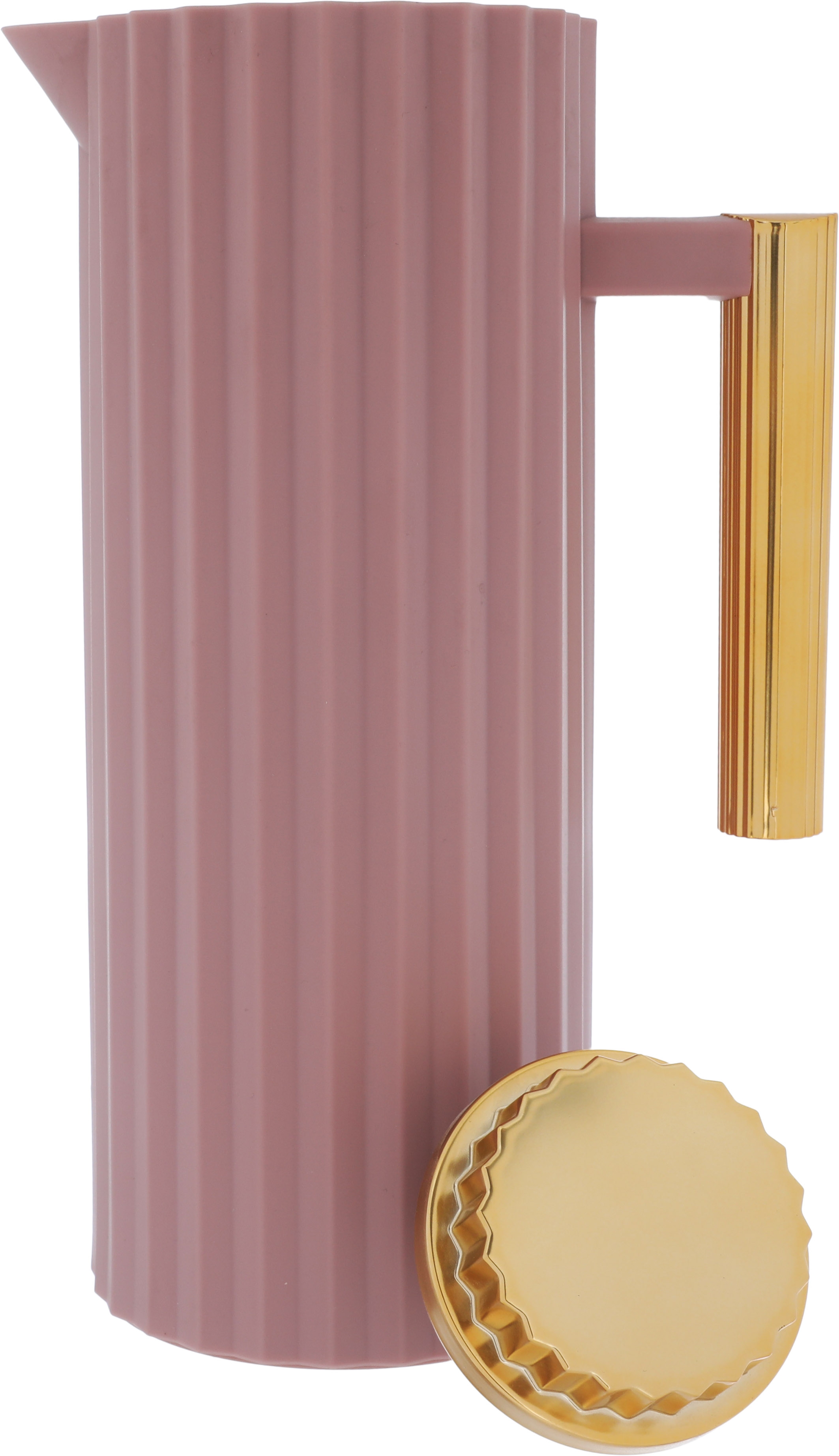 Timeless Rawaa 2 Thermos, 1 liter, golden handle, thermal glass inner shell, plastic outer shell - dark pink product image 4