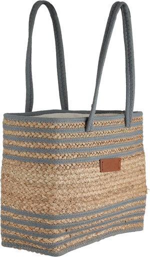 شنطة ترامس خوص السيف غاليري، 45x30 سم - بيج رمادي غامق product image 2