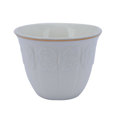 طقم فناجين قهوة عربي بورسلان السيف غاليري، 12قطعة - أبيض product image 1