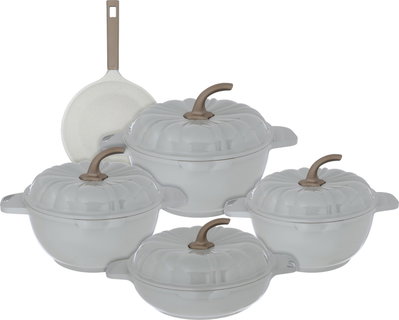 طقم قدور المونيوم السيف غاليري، 9 قطع - رمادي فاتح product image 8