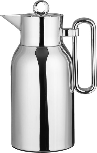 Al Saif Gallery Al Durra Thermos Set, 1/1 Liter, 2 Pieces, Glass Inner Container, Push Button - Silver product image 6