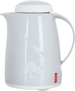 Helios Thermos, 0.3 litres, tree pattern, thermal glass inner shell, plastic outer shell - light gray product image 2