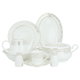 طقم سفرة بورسلان السيف غاليري، 89 قطعة - ابيض product image 1