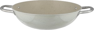 Saif Plus Granite Deep Frying Pan, 36cm, Deep Design, Two Stainless Steel Handles – Cream product image