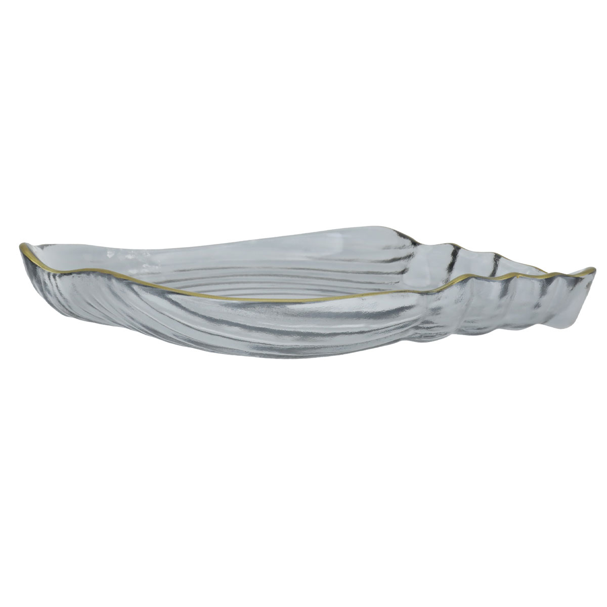 صحن تقديم زجاج السيف غاليري، شكل صدفة - رمادي product image 2