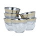 طقم فناجين قهوة وبيالات شاي زجاج السيف غاليري، 18 قطعة - شفاف ذهبي product image 2