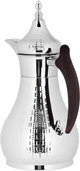 Al Saif Gallery Haila Steel Thermos, 1 litre, wooden hand engraved, steel inner case, steel outer case - silver product image 4