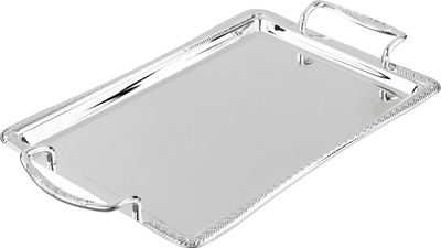 AlSaif Gallery Steel Tray set, 3 Pieces - Silver product image 2