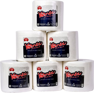 White Tissue Konex Max Roll Kitchen Towel Set, 6 Rolls, 300 Meters product image 1