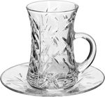 طقم تقديم شاي وقهوة زجاج سوليتير كريستال، 18 قطعة - شفاف product image 3