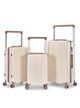 طقم شنط سفر بولي كربونات ليمرا، 3 مقاسات، 4 عجلات، OT-9017 - بيج ذهبي product image 1