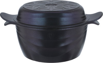 طقم قدور جرانيت نيوكلاين، 10 قطع، غطاء زجاج - ازرق غامق product image 9