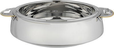 حافظة طعام سالي ستانلس استيل بوهارا، 8 لتر، دائري - فضي ذهبي product image 2