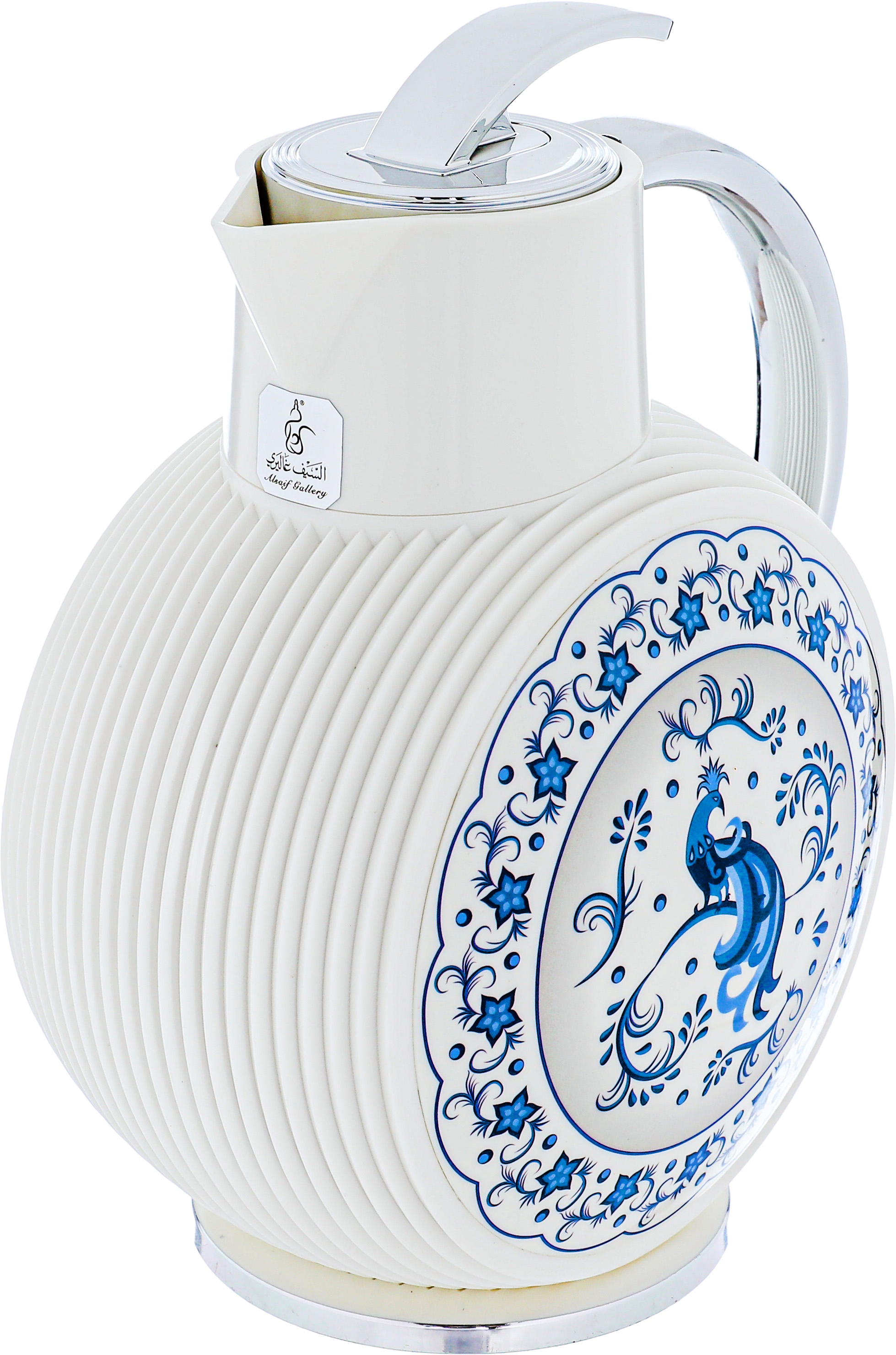 Glory Al-Jawhara Thermos, 900 ml, glass inner container, plastic outer shell - white product image 3
