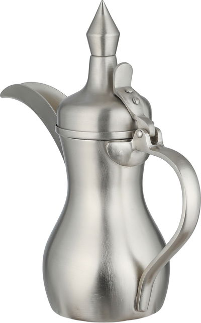 طقم ضيافة ستانلس ستيل السيف غاليري، تمرية، ستاند فناجين ودلة قهوة بقاعدة - فضي product image 6