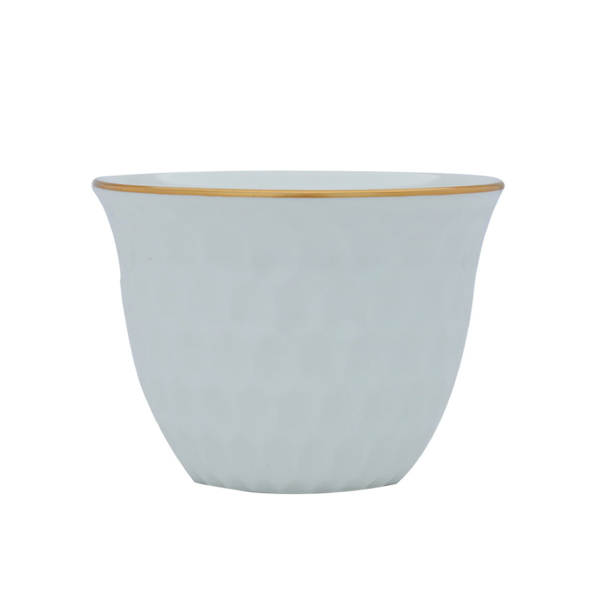 Al Saif Gallery porcelain Arabic coffee cups set, hexagonal shape, 12 pieces - light gray product image
