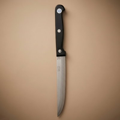 Steel knife with plastic handle, 5 inches - black product image 1