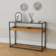 Metal glass reception entrance, wooden shelf, 120×79×39 cm - Wooden product image 2
