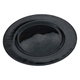 Al Saif Gallery glass dessert dish, 33 x 33 x 2 cm, round, marble - black product image 1