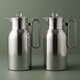 Al Saif Gallery Al Durra Thermos Set, 1/1 Liter, 2 Pieces, Glass Inner Container, Push Button - Silver product image 1