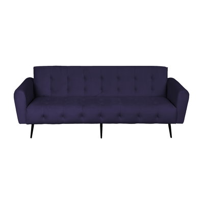 كنبة سرير مونتيلا خشب سويدي باك كومفورت، 190x70x90 سم، قماش مخمل - بنفسجي داكن product image 2