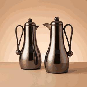 طقم ترامس غيم السيف غاليري، قطعتين، 1/1 لتر، حافظة داخلية زجاج، يد زرقاء - اسود لامع product image