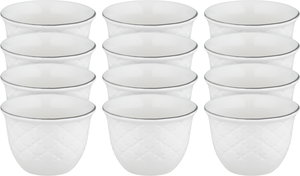 طقم فناجين قهوة سعودي بورسلان السيف غاليري، 12 قطعة - أبيض product image