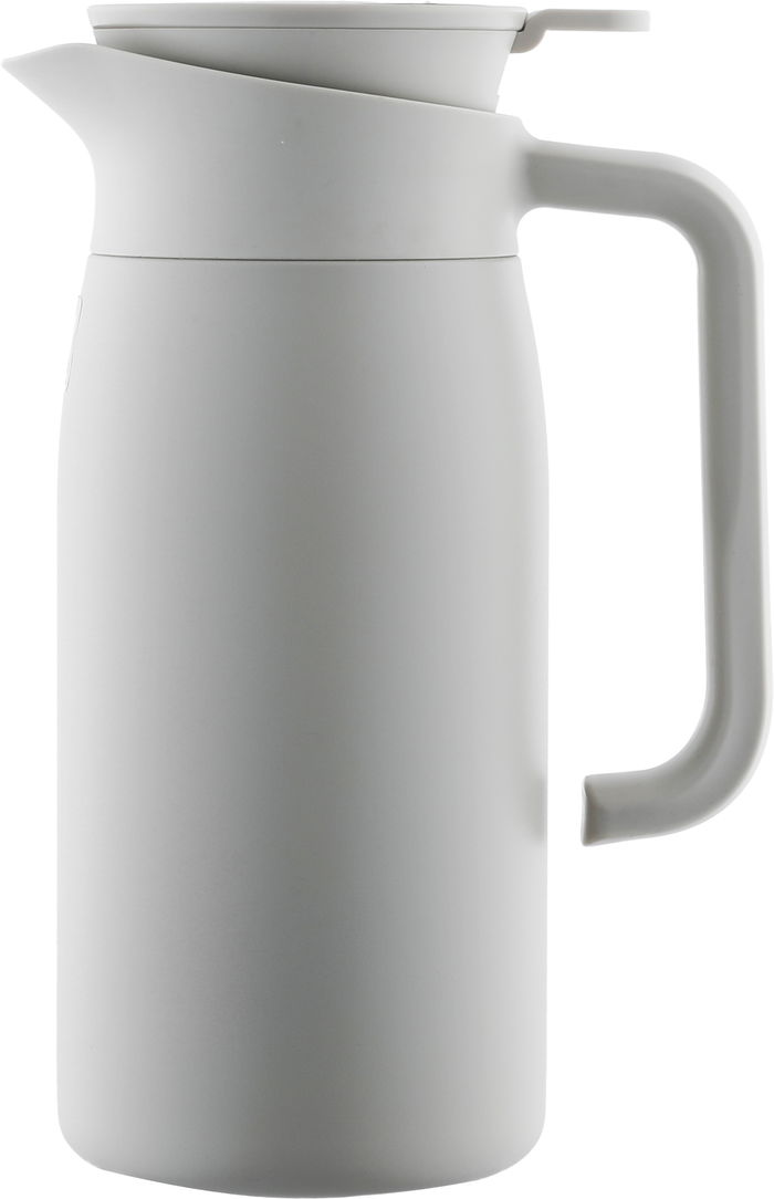 Rana Al Saif Gallery Thermos, 1.5L, Stainless Steel Inner Carrier, Stainless Steel Outer Body, Touch Screen - Light Grey product image 1