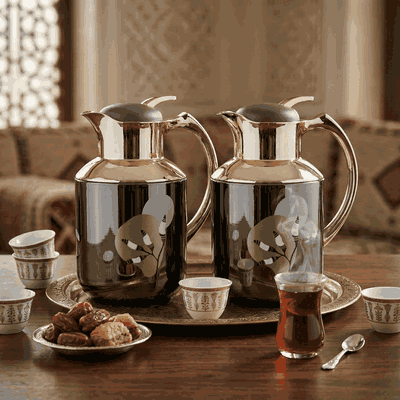 طقم ترامس فلوريا برو السيف غاليري، 1/ 0.5 لتر، حافظة داخلية زجاج حراري، هيكل خارجي استيل - رمادي غامق product image 2