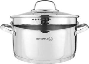 Korkmaz Estema Stainless Steel Cookware Set, 8 Pieces - Silver product image 2