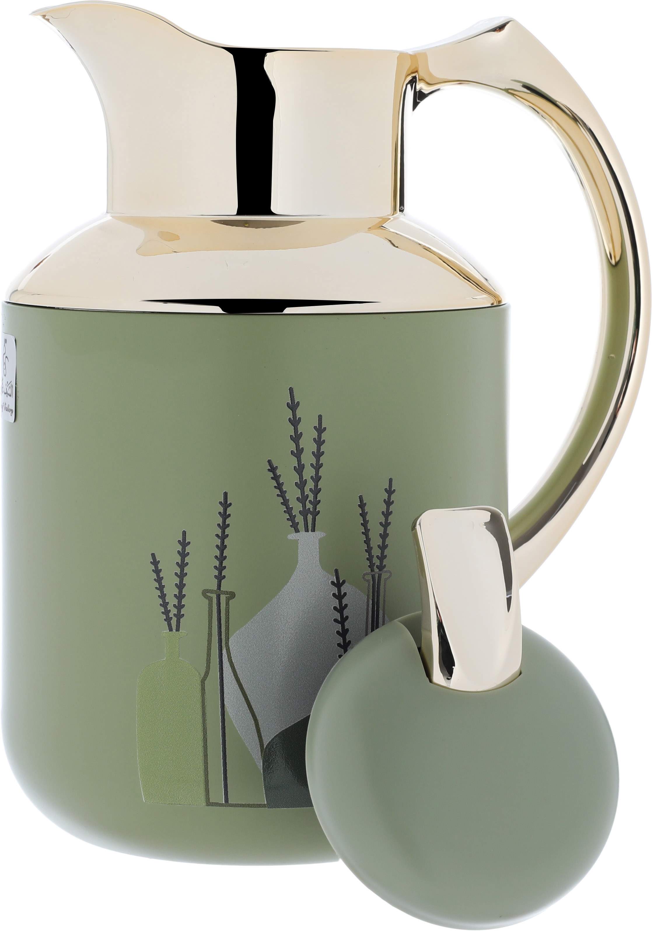 Al Saif Gallery Florya Pro thermos set, 1/0.5 liter, 2 pieces, thermal glass inner container, steel outer shell - light green product image 4