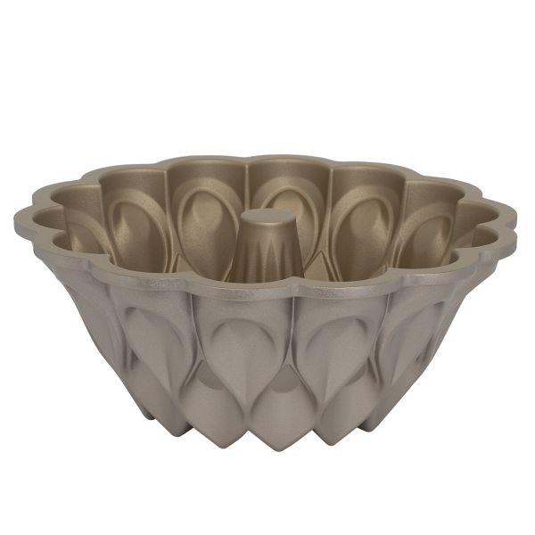 Rocky Aluminum Cake Mold, 25.8x25.8x10 cm, Rose - Dark Gold product image 1