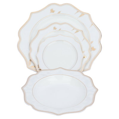 طقم سفرة بورسلان السيف غاليري، 166 قطعة - أبيض product image 5
