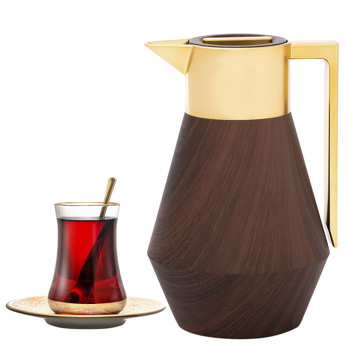 Everest Lydia Thermos, 1 litre, gold-brown handle product image 2