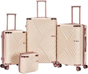 LIMRA Luggage Set, 4 Wheels, 4 Bags, Zipper Closure, 360° Rotating, WM-116 - Rose Gold Beige product image